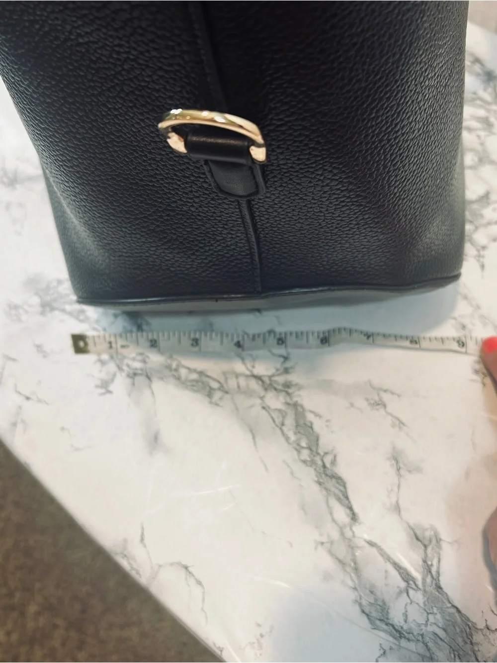 a new day Black Pebbled Tote Satchel Handbag